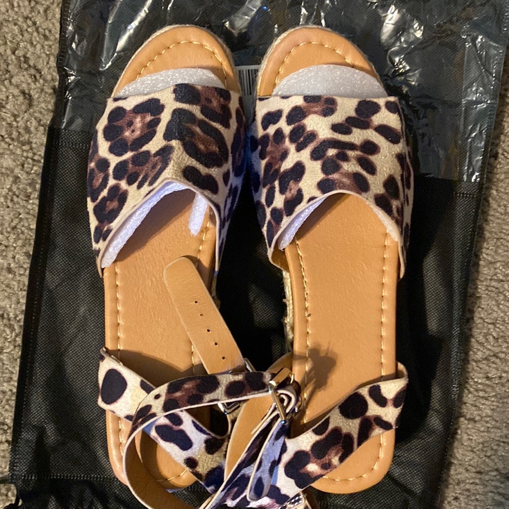 Cheetah/leopard sandals